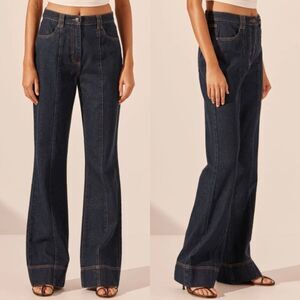 NWT Habitual Pin-tuck Dark Wash Straight Leg Denim Jeans